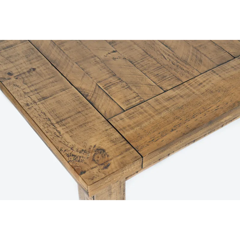 Telluride Rustic Farmhouse Solid Wood 78\" Extension Dining Table