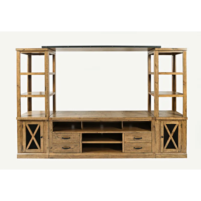 Telluride Rustic Farmhouse Solid Wood 70\'\' TV Console Stand