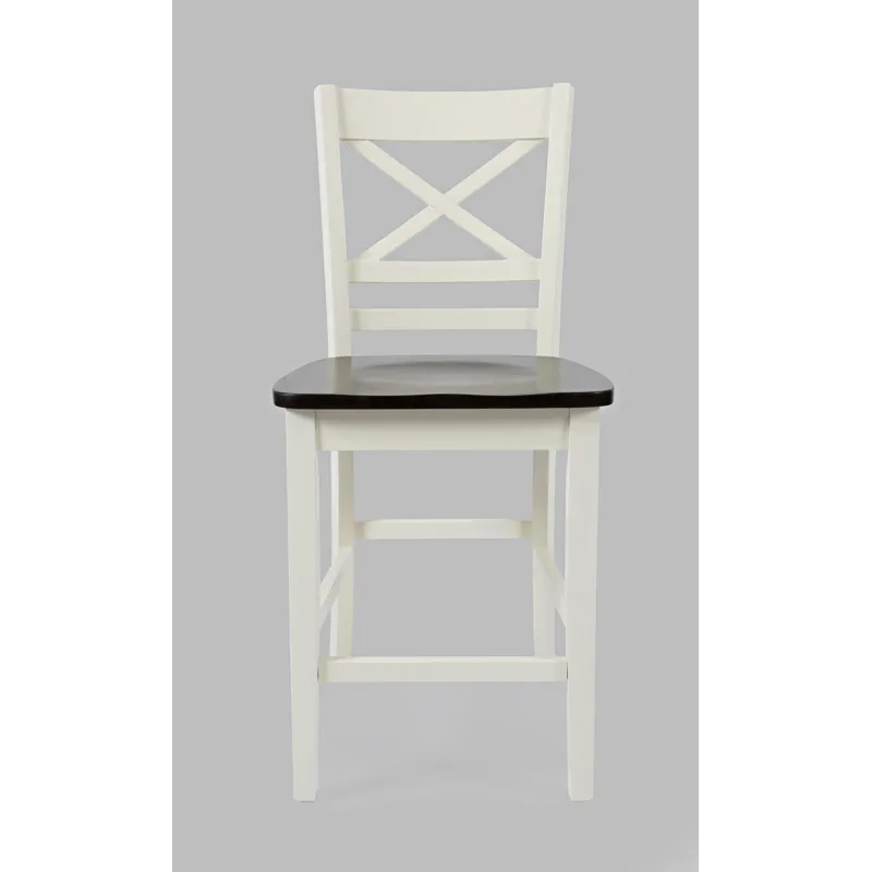 Asbury Park Solid Wood Farmhouse Four Piece Counter Height Dining Set With Bench