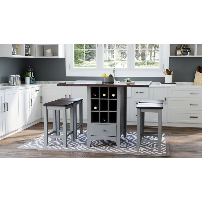 Asbury Park Solid Wood Farmhouse Backless Saddle Stool(Set Of 2)