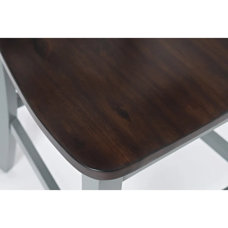 Asbury Park Solid Wood Farmhouse X Back Stool(Set Of 2)