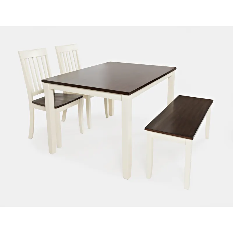 Decatur Lane Farmhouse 4 Piece Solid Wood Dining Set