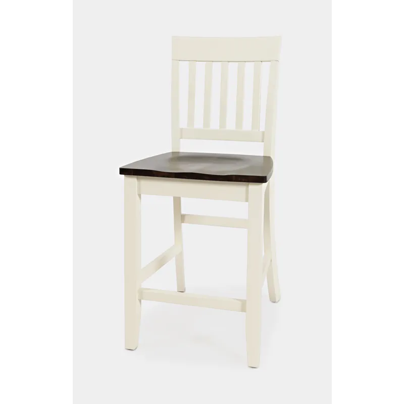 Decatur Lane Farmhouse Solid Wood Counter Stool(Set Of 2)