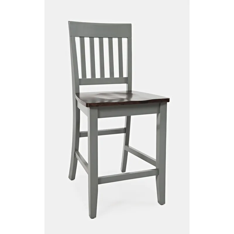 Decatur Lane Farmhouse Solid Wood Counter Stool(Set Of 2)