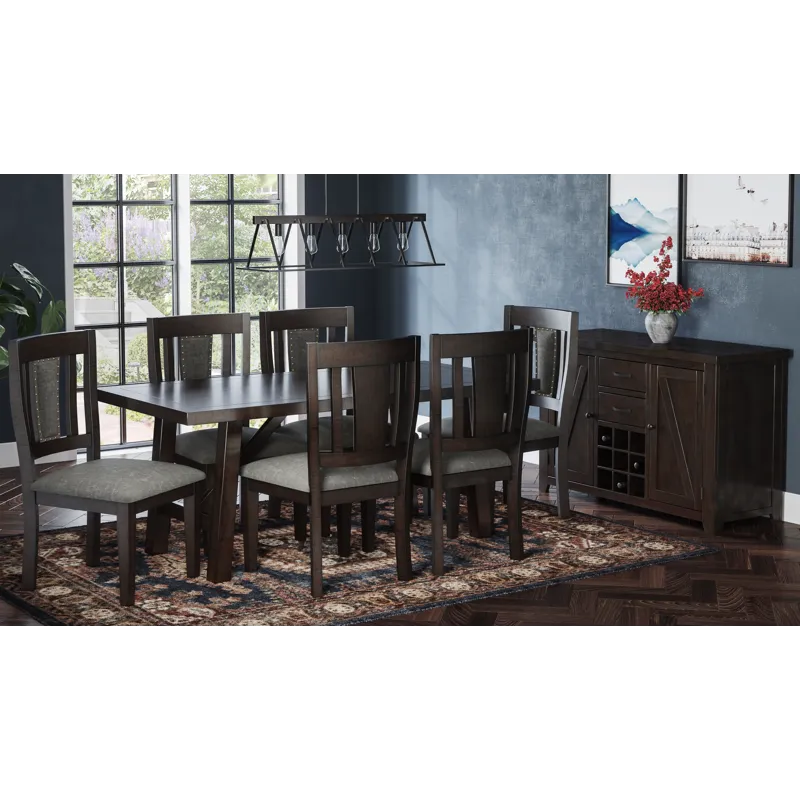 American Rustics Upholstered Slatback Dining Chair With Nailhead Trim(Set Of 2)