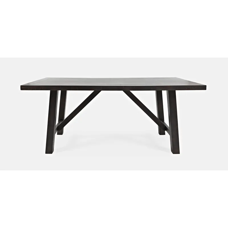 American Rustics 72\" Distressed Solid Wood Trestle Dining Table