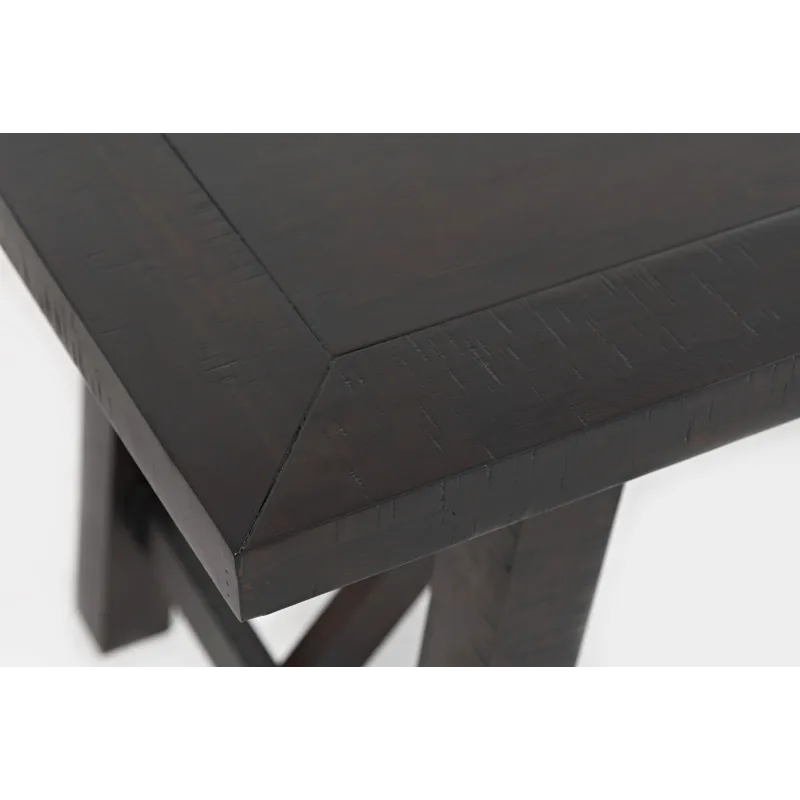 American Rustics 72\" Counter Height Distressed Solid Wood Trestle Dining Table