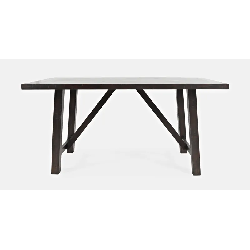American Rustics 72\" Counter Height Distressed Solid Wood Trestle Dining Table