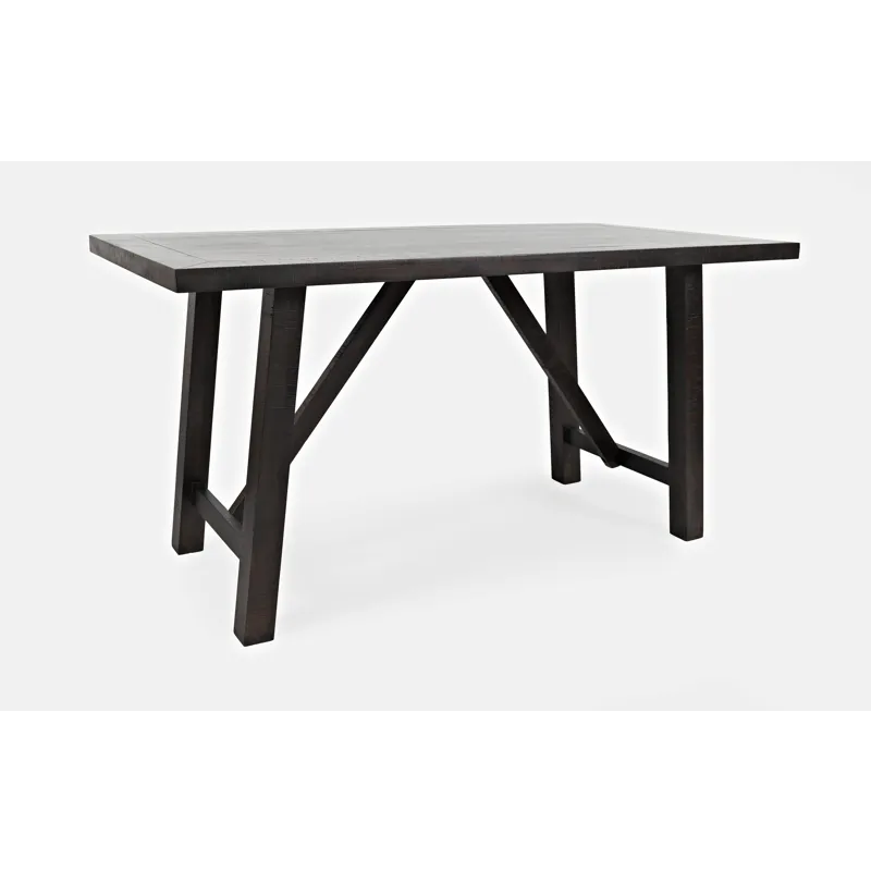 American Rustics 72\" Counter Height Distressed Solid Wood Trestle Dining Table