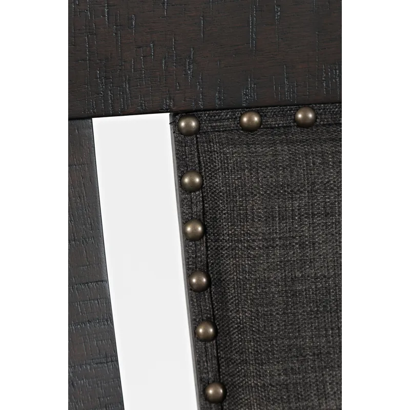 American Rustics Upholstered Slatback Counter Height Stool With Nailhead Trim(Set Of 2)