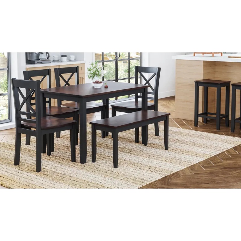 Asbury Park Solid Wood Farmhouse Cross-Back Dining Chair(Set Of 2)