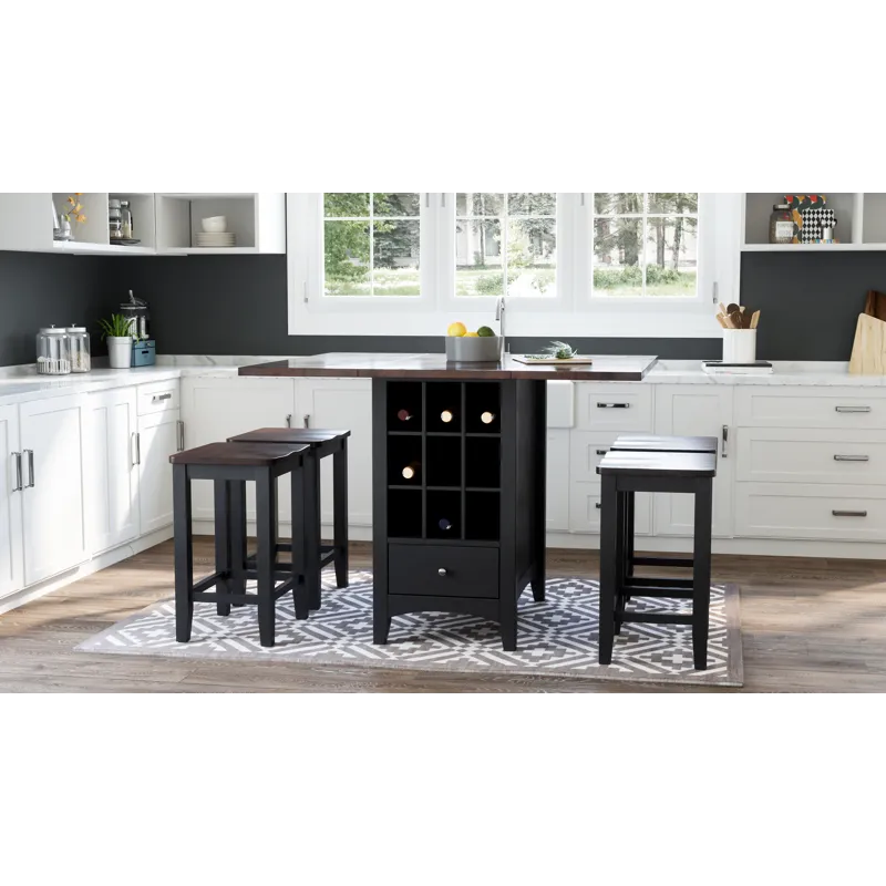 Asbury Park Solid Wood Farmhouse Backless Saddle Stool(Set Of 2)