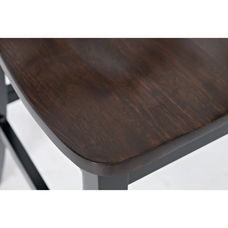 Asbury Park Solid Wood Farmhouse X Back Stool(Set Of 2)