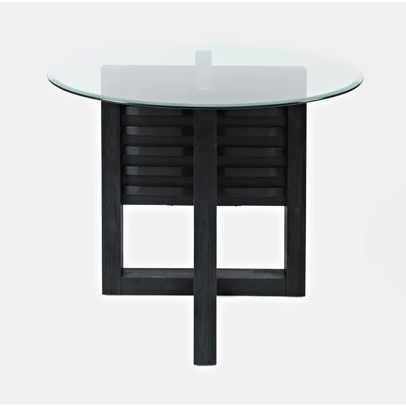 Altamonte Contemporary 48\" Round Counter Height Table With Glass Top