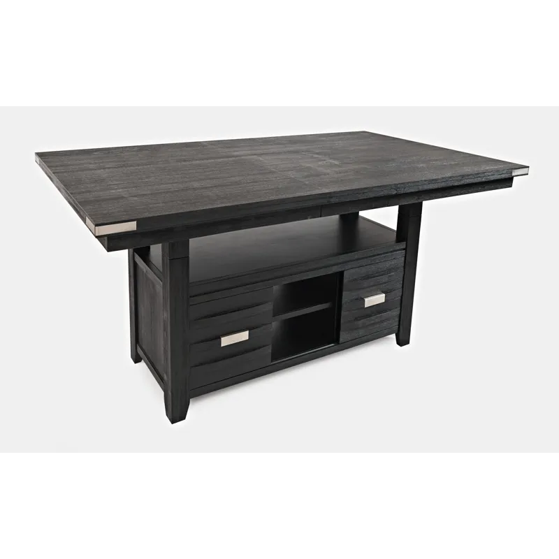 Altamonte Contemporary Rectangle Dining Table With Adjustable Height