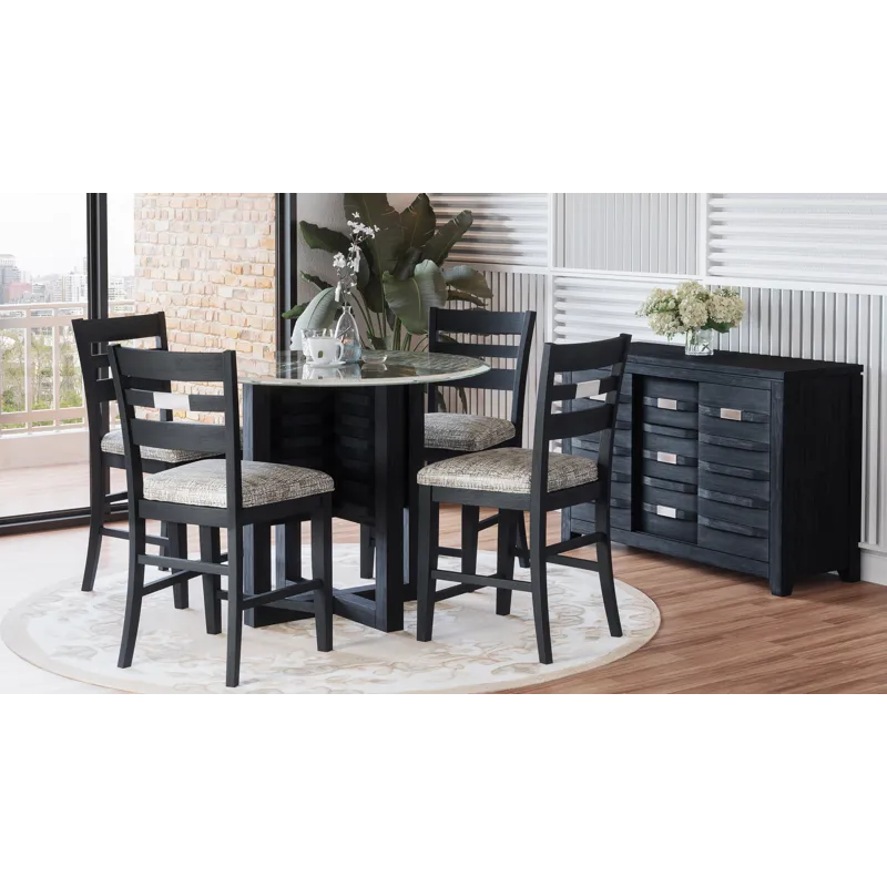 Altamonte Contemporary Ladderback Upholstered Counter Stool(Set Of 2)