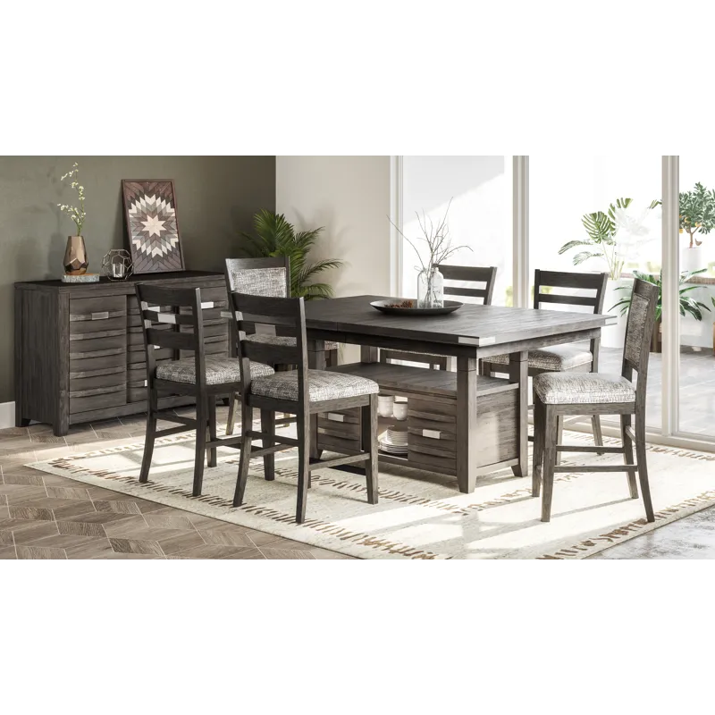 Altamonte Contemporary Rectangle Dining Table With Adjustable Height