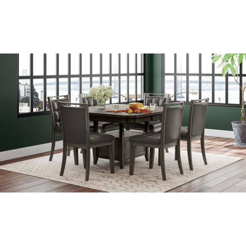 Manchester Contemporary Adjustable Height 78\" Rectangle Dining Table