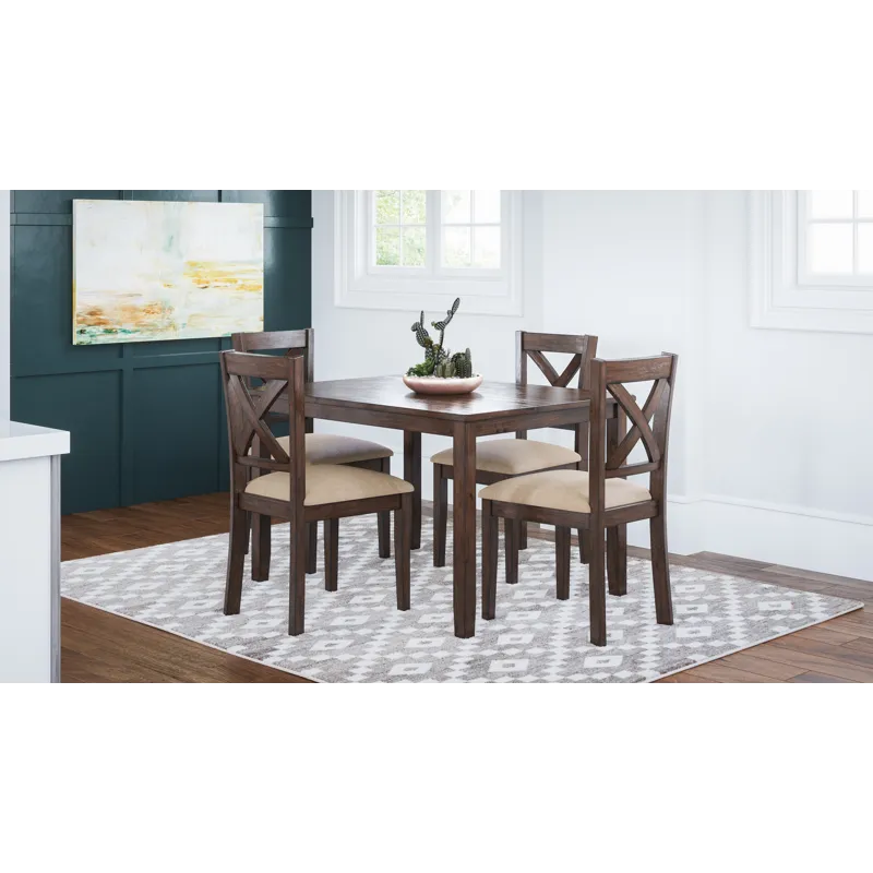 Walnut Creek 5 Piece Dining Set Table With 4 Chairs