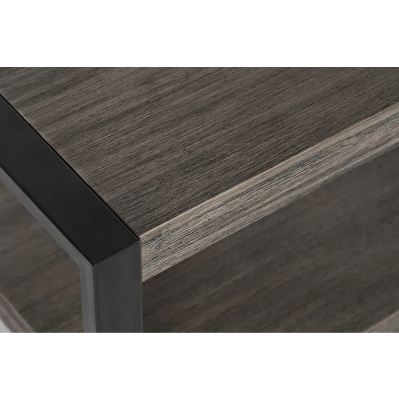 Pinnacle Modern Loft Iron And Wood Grey Sofa Table