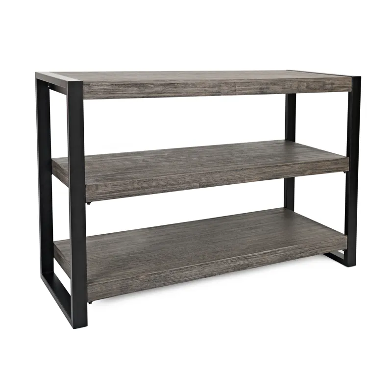 Pinnacle Modern Loft Iron And Wood Grey Sofa Table