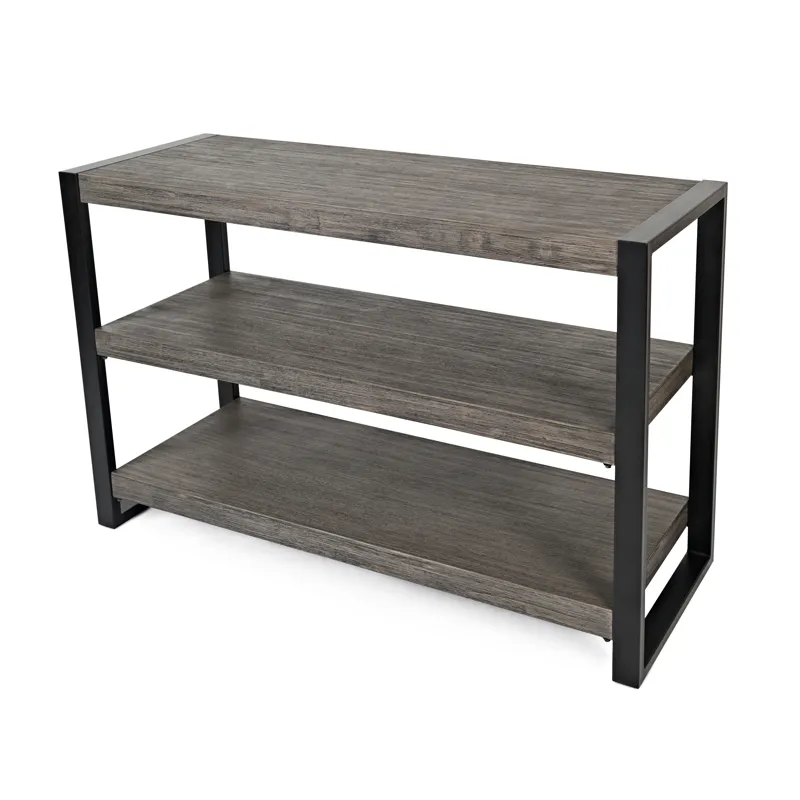 Pinnacle Modern Loft Iron And Wood Grey Sofa Table