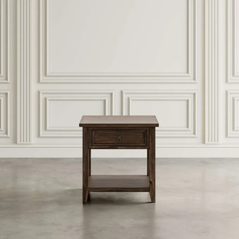 Bakersfield Transitional Rustic Three Piece Living Room Coffee, End Table And Side Table Set