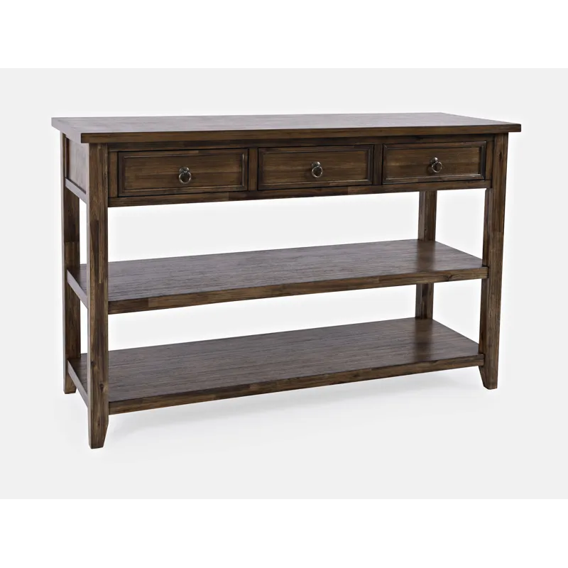 Bakersfield Mission Style Sofa Table With Three Drawers