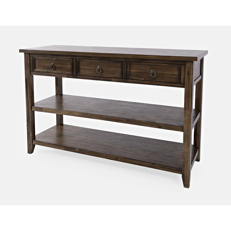 Bakersfield Mission Style Sofa Table With Three Drawers