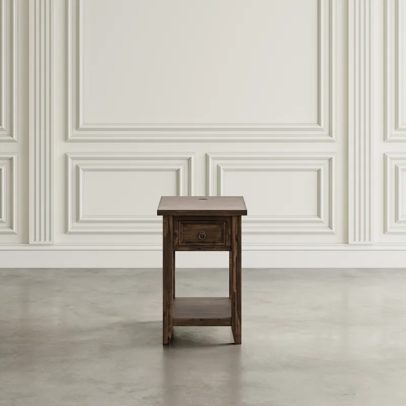 Bakersfield Mission Style USB Charging Side Table
