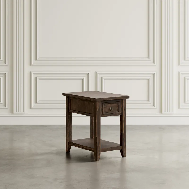 Bakersfield Mission Style USB Charging Side Table