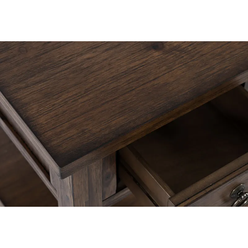 Bakersfield Mission Style USB Charging Side Table