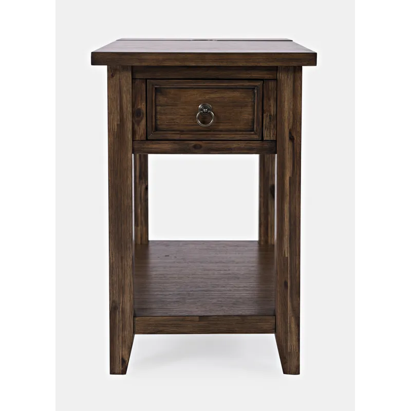 Bakersfield Mission Style USB Charging Side Table