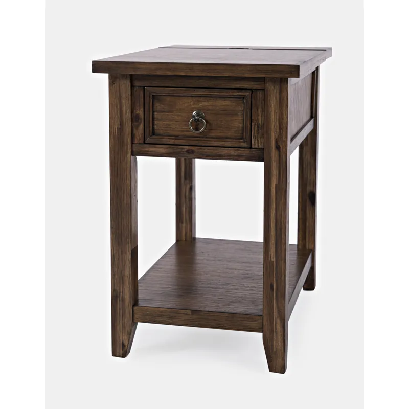 Bakersfield Mission Style USB Charging Side Table