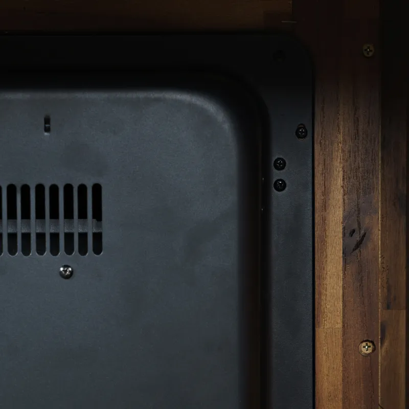 Bakersfield Traditional Rustic 32\" Electric Fireplace Wire Brushed Console TV Stand