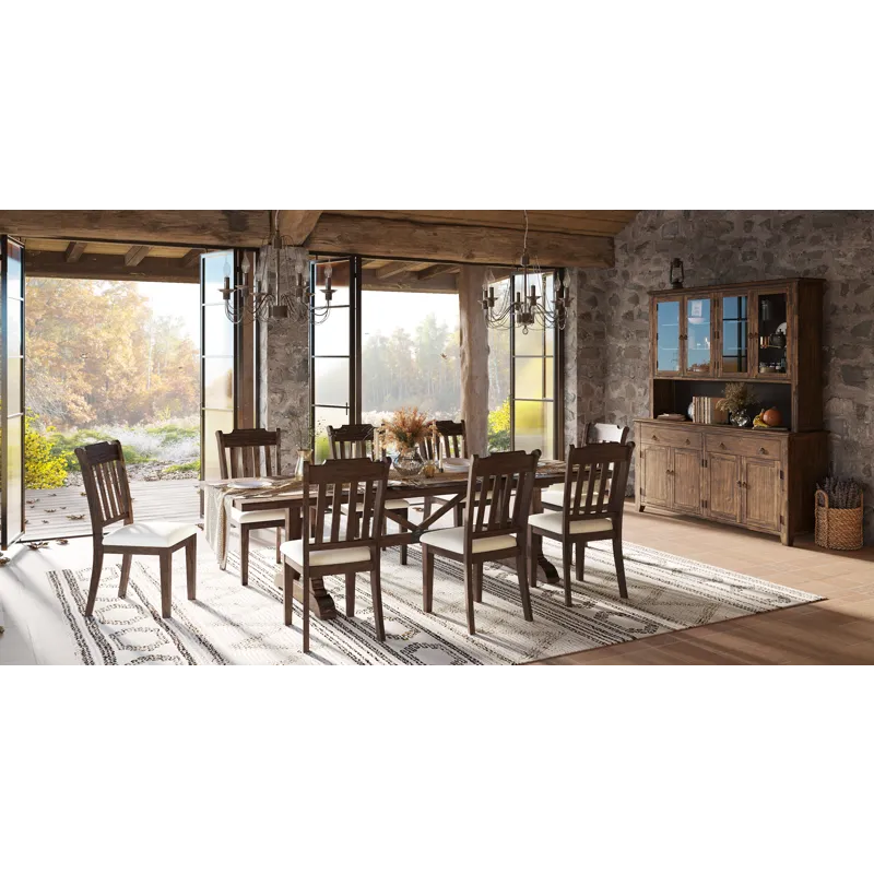 Bakersfield Mission Style 110\'\' Dining Table With Extension