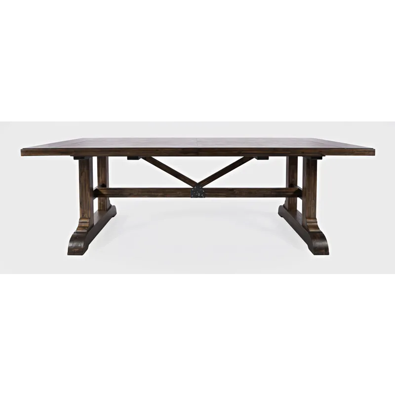 Bakersfield Mission Style 110\'\' Dining Table With Extension
