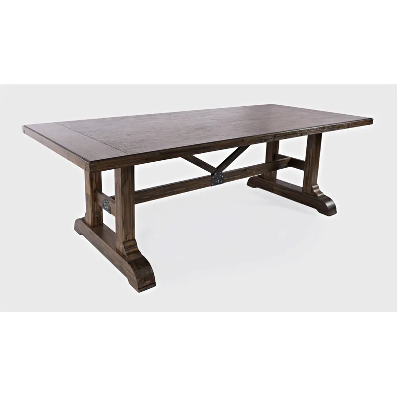 Bakersfield Mission Style 110\'\' Dining Table With Extension