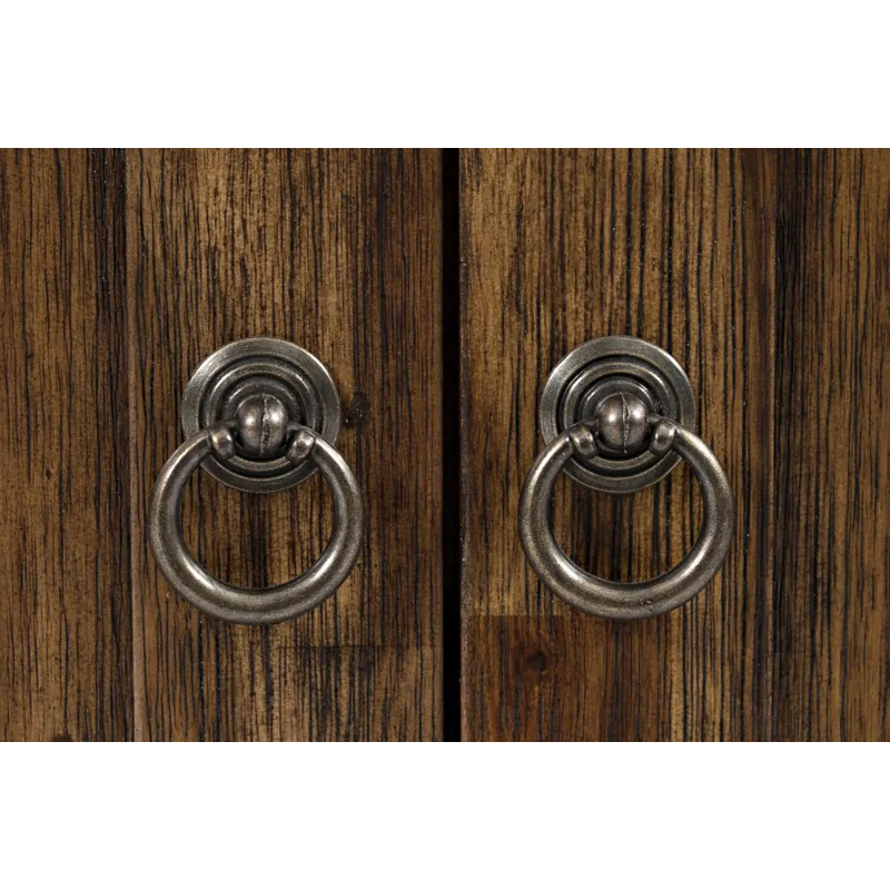 Bakersfield Mission Style Hutch With LED Lights And Four Door Server