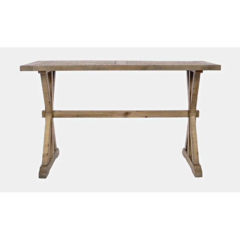 Carlyle Crossing Modern Rustic Distressed Solid Wood Sofa Table With Trestle