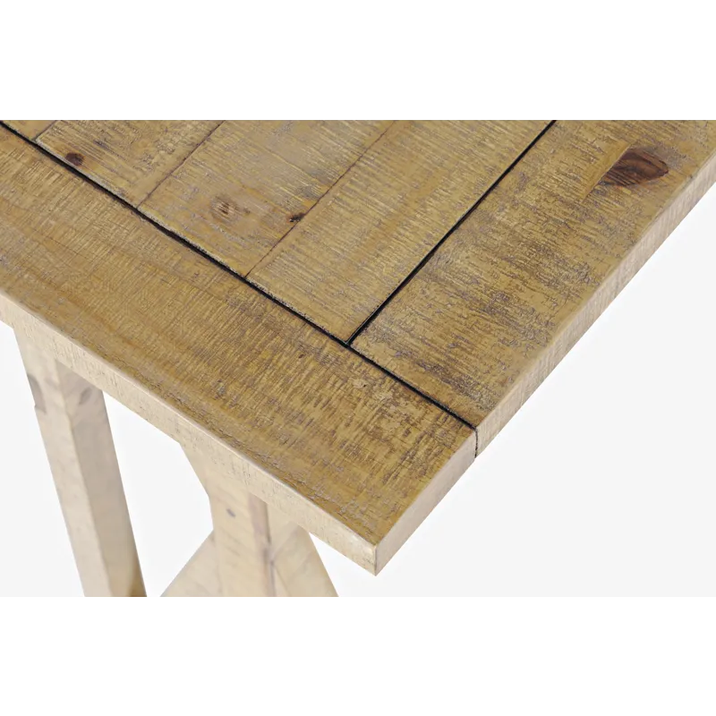 Carlyle Crossing Modern Rustic Solid Wood Pine Counter Height Sofa Table Set With Three Stools