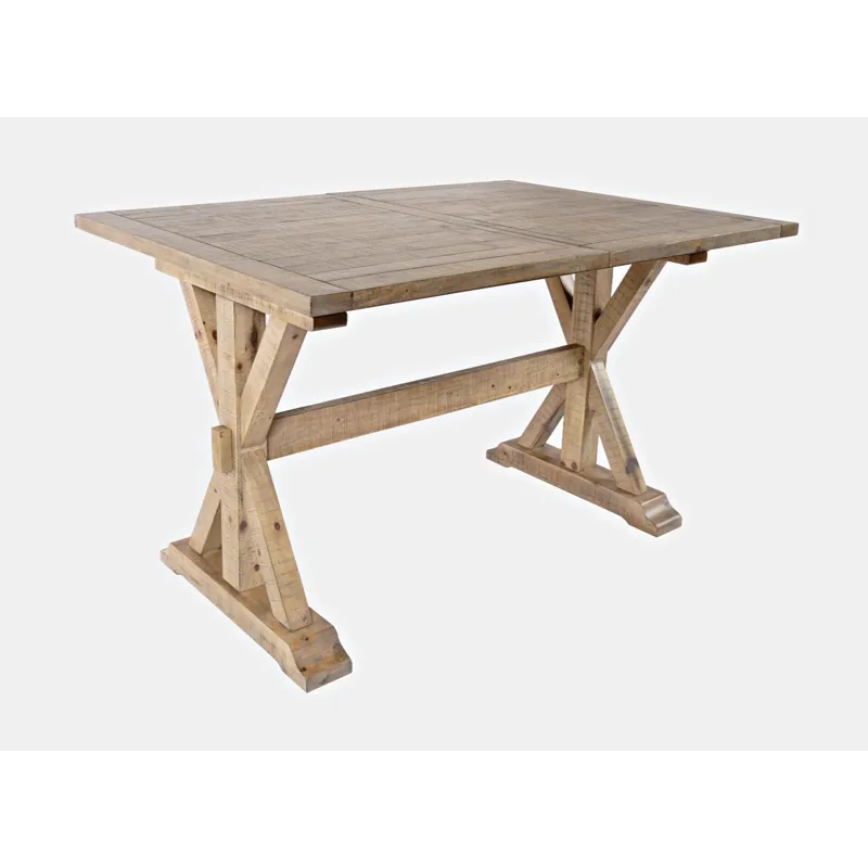 Carlyle Crossing Modern Rustic Solid Wood Counter Height 78\" Extension Dining Table