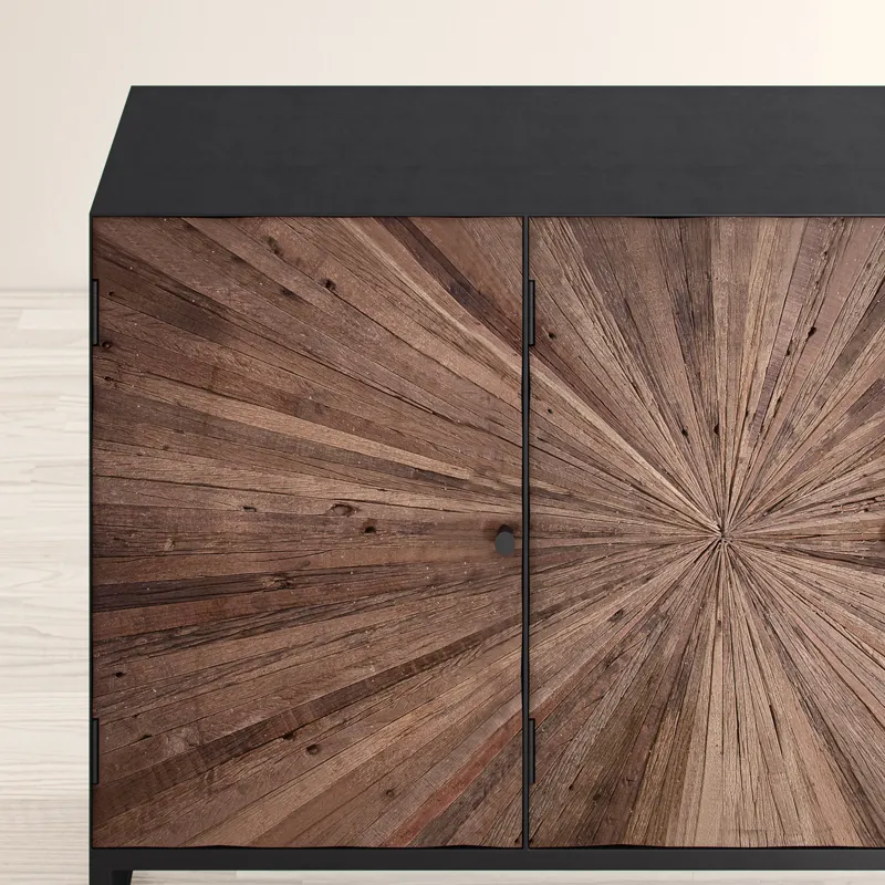 Reclaimed Solid Wood Astral Plains 3 Door Accent Cabinet