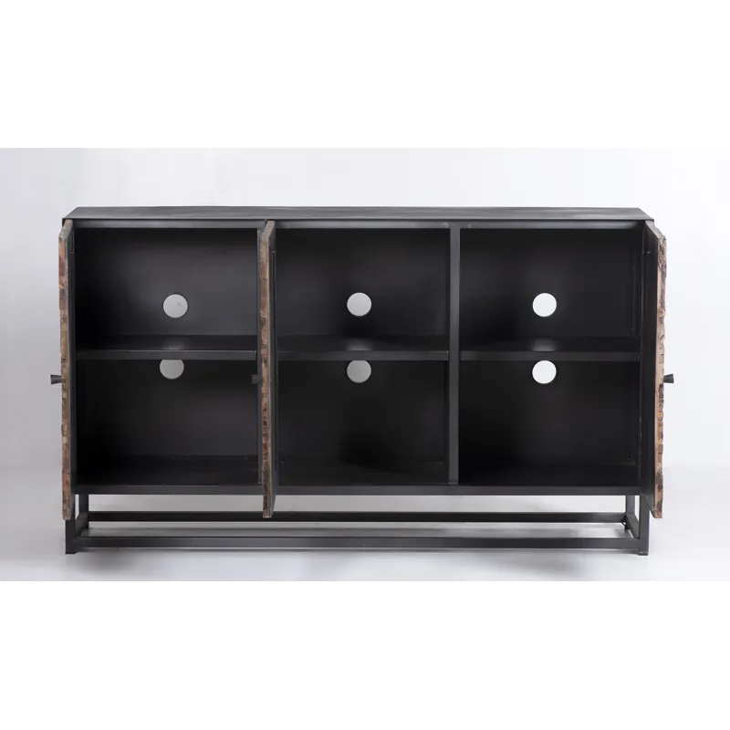 Reclaimed Solid Wood Astral Plains 3 Door Accent Cabinet