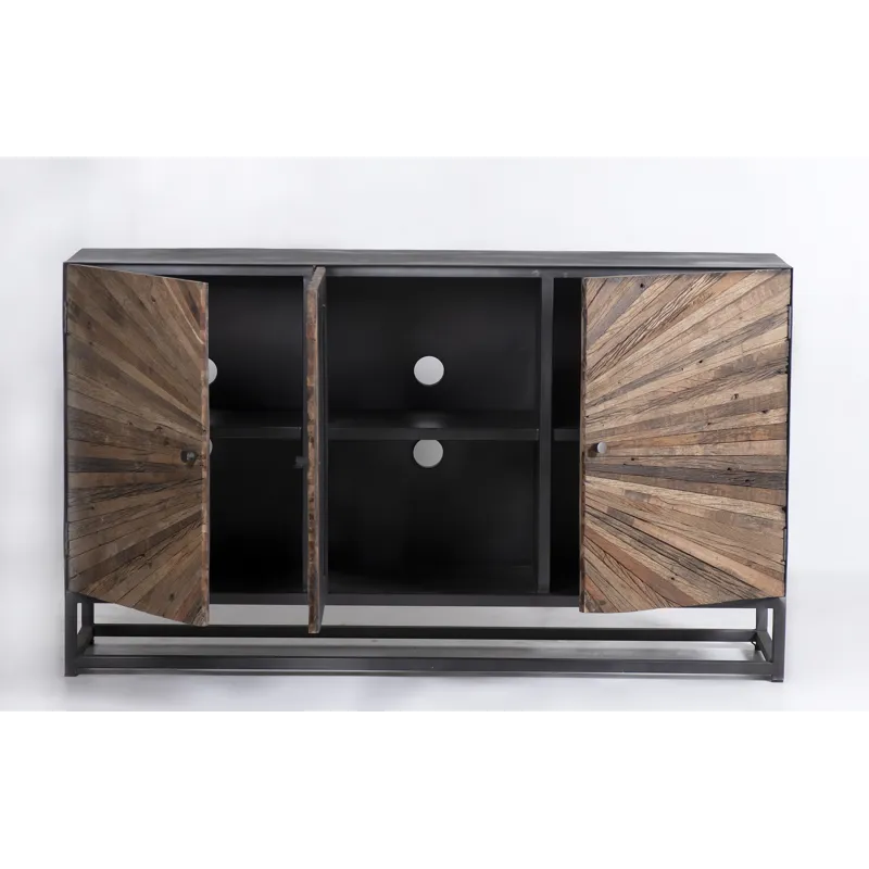 Reclaimed Solid Wood Astral Plains 3 Door Accent Cabinet