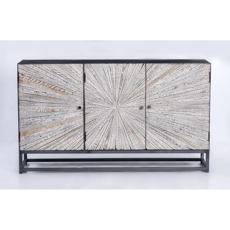 Reclaimed Solid Wood Astral Plains 3 Door Accent Cabinet