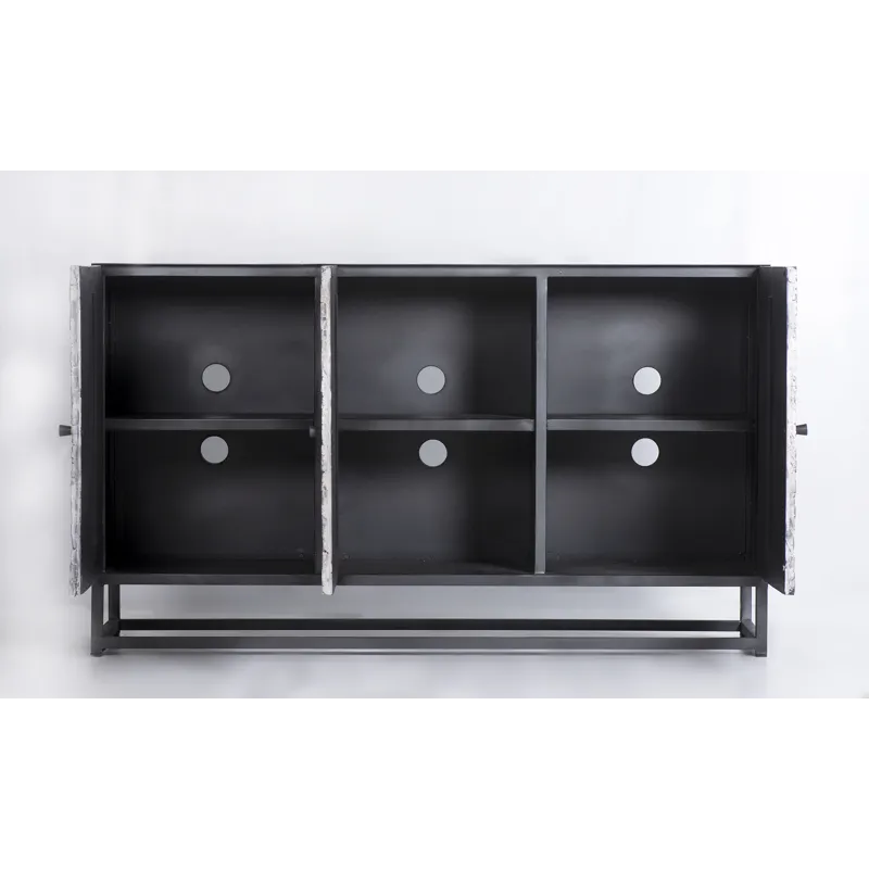 Reclaimed Solid Wood Astral Plains 3 Door Accent Cabinet