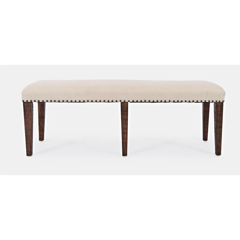 Fairview Transitional 52\" Backless Upholstered Dining Bench