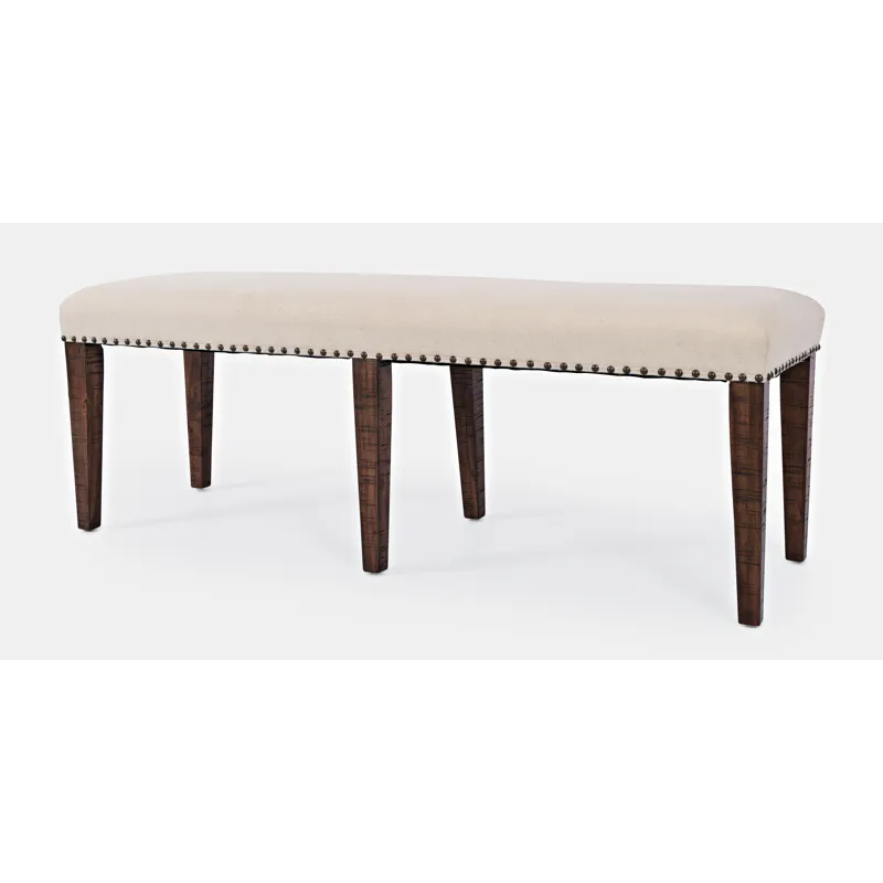 Fairview Transitional 52\" Backless Upholstered Dining Bench