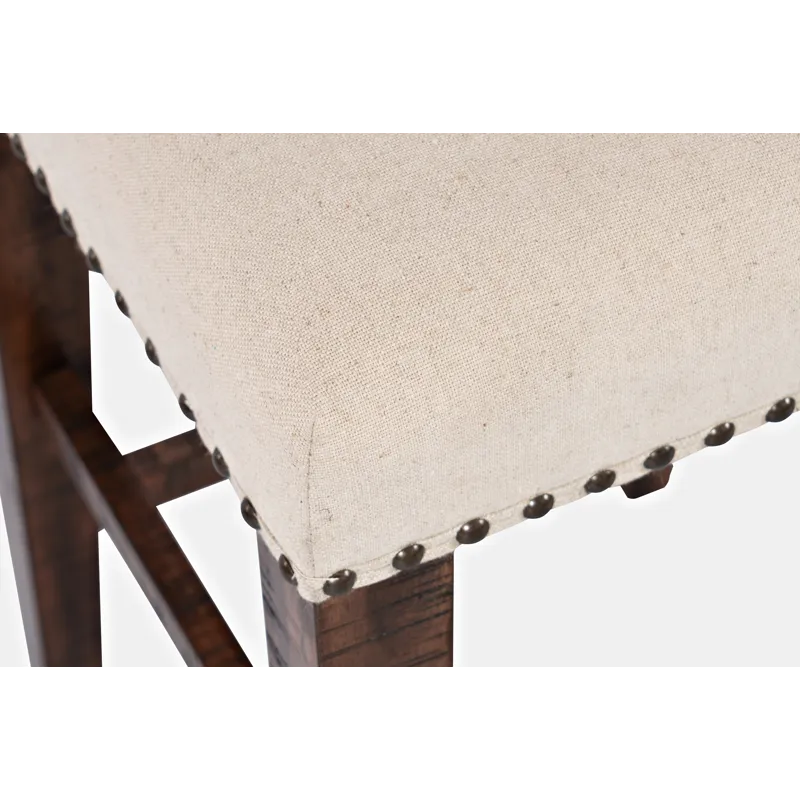 Fairview Transitional Herringbone Counter Height Four Piece Console 74\" Dining Table Set